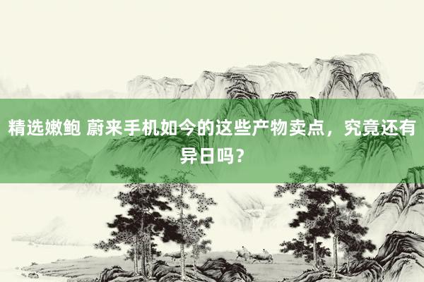 精选嫩鲍 蔚来手机如今的这些产物卖点，究竟还有异日吗？