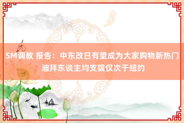 SM调教 报告：中东改日有望成为大家购物新热门 迪拜东谈主均支拨仅次于纽约