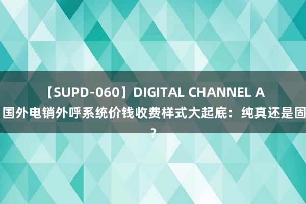 【SUPD-060】DIGITAL CHANNEL AYA 国外电销外呼系统价钱收费样式大起底：纯真还是固定？