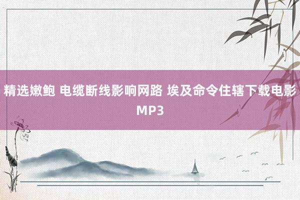 精选嫩鲍 电缆断线影响网路 埃及命令住辖下载电影MP3