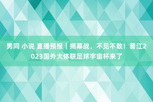 男同 小说 直播预报｜揭幕战，不见不散！晋江2023国外大体联足球宇宙杯来了