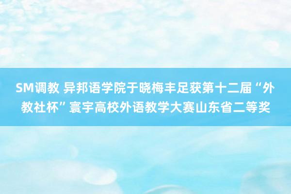 SM调教 异邦语学院于晓梅丰足获第十二届“外教社杯”寰宇高校外语教学大赛山东省二等奖