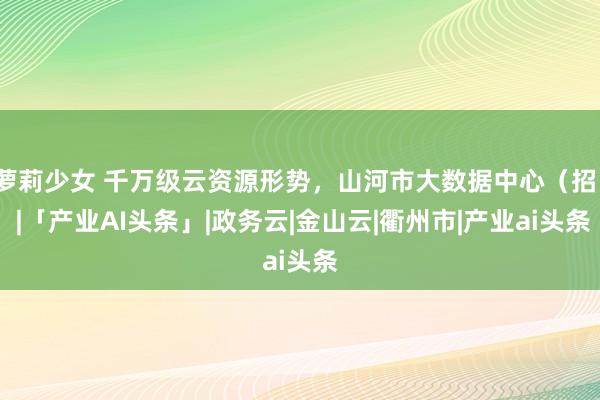 萝莉少女 千万级云资源形势，山河市大数据中心（招） |「产业AI头条」|政务云|金山云|衢州市|产业ai头条