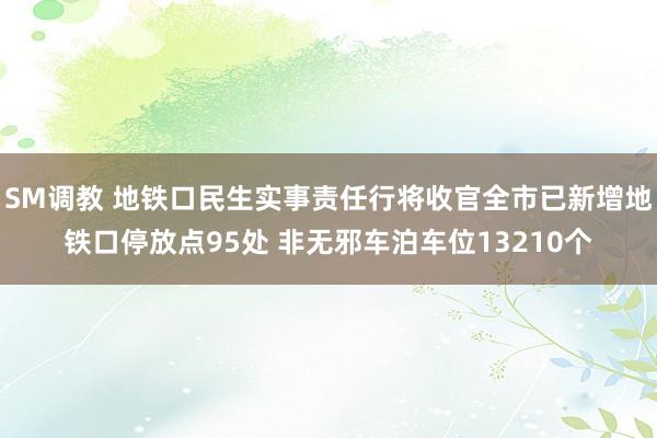 SM调教 地铁口民生实事责任行将收官全市已新增地铁口停放点95处 非无邪车泊车位13210个